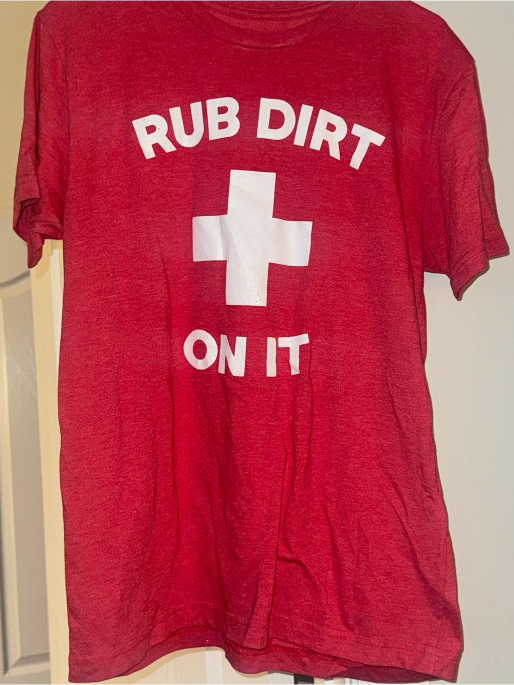 Red Short-Sleeve Graphic Tee rub some dirt on it